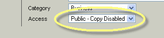 Public Copy Disabled
